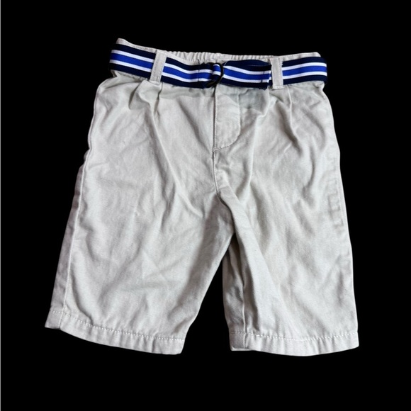 Chaps Dress Pants 3 Months khaki with blue striped belt Baby Boy - Picture 1 of 3